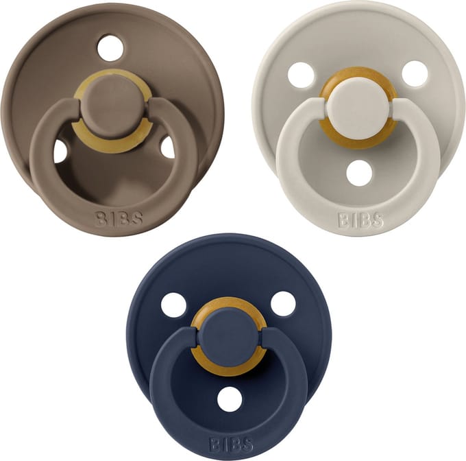 Bibs - Fopspenen - Dark Oak, Deep Space & Sand - Maat 2 - 6-18 mnd - 3 stuks