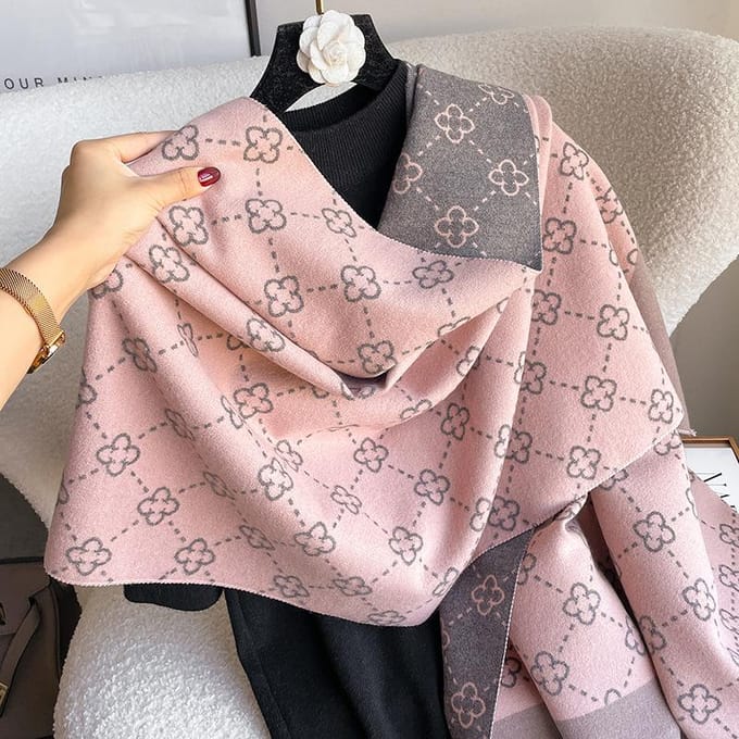 Winter Dames Sjaal Luxe Design Warme Sjaal Sjaal gray