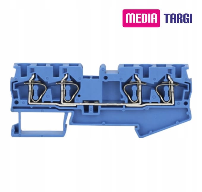 COSMO ST4 Quattro - Rail Terminal Blok - 4-polig - Blauw - DIN Rail