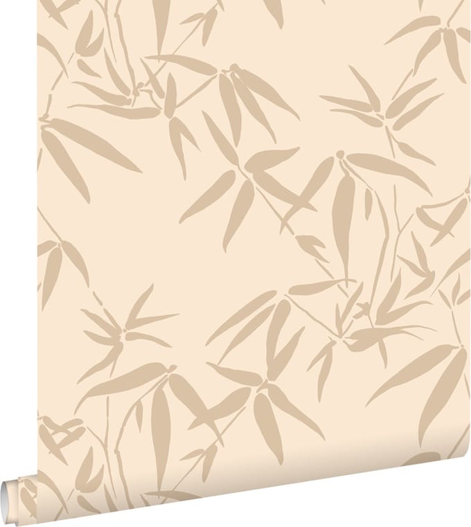 ESTAhome behang bamboe bladeren beige - 53 cm x 10.05 m - 139733