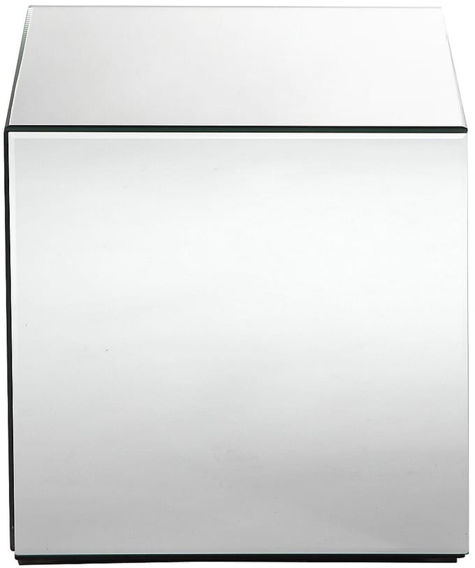 Vente-unique Bijzettafel in spiegelglas en MDF - CUBIX