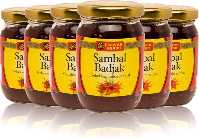 Flowerbrand® | 6 x Sambal Badjak 200 gr | vegetarisch