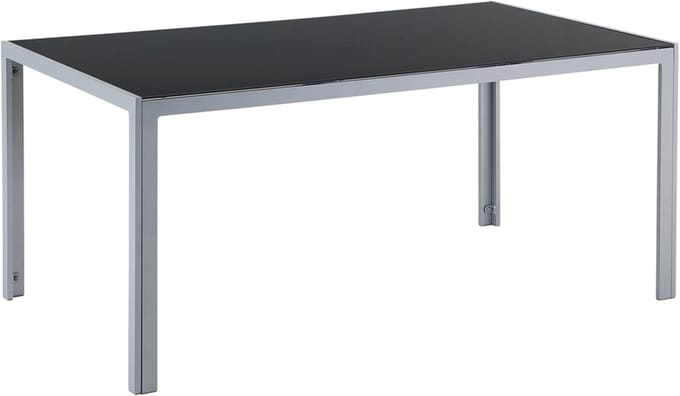 CATANIA - Tuintafel - Zwart - 91 x 160 cm - Aluminium
