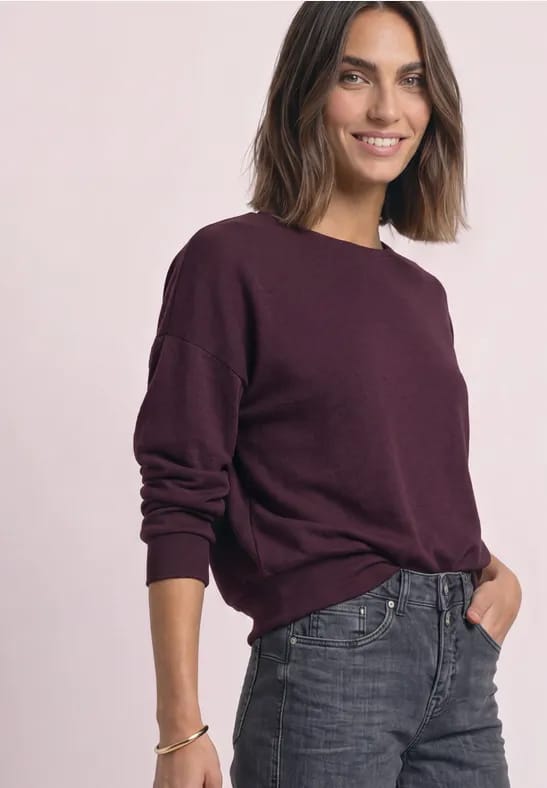 Shirt met lange mouwen en elastische zoom