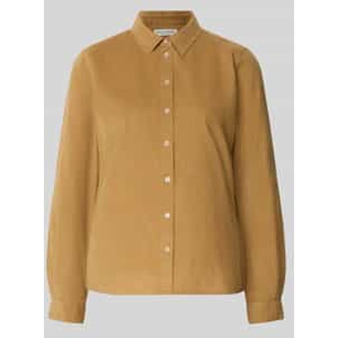 Regular fit overhemdblouse van een mix van katoen en lyocell