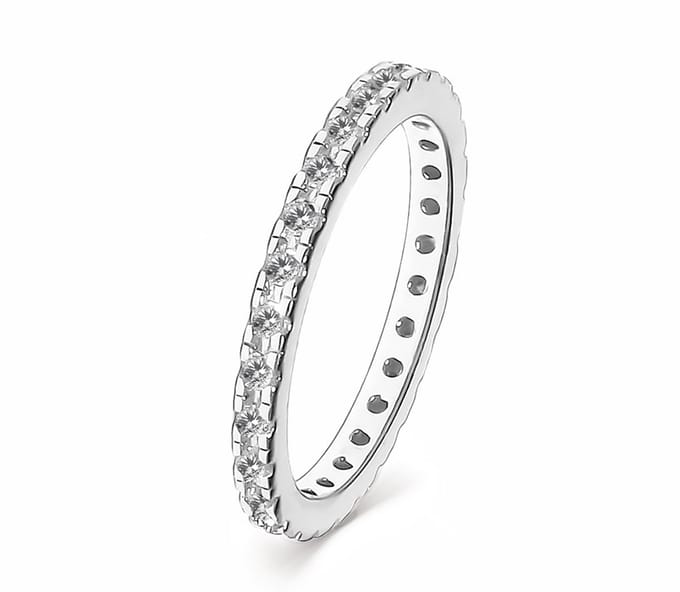 Juwelier Zwartevalk ZILVEREN (GERHODINEERD) RING 21.277/18½---