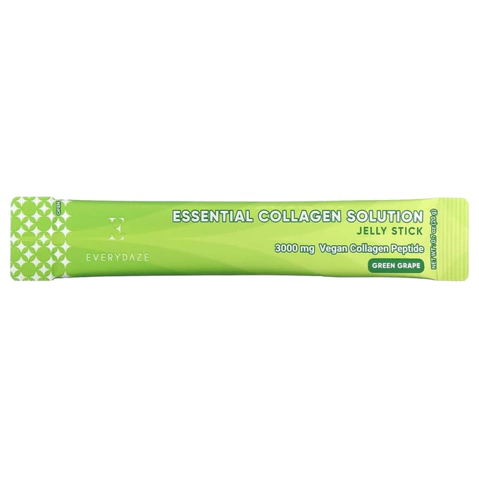 Everydaze, bâtonnets de gelée Essential Collagen Solution, raisin vert, 3 000 mg, 10 pièces, 20 g (0,7 oz) chaque