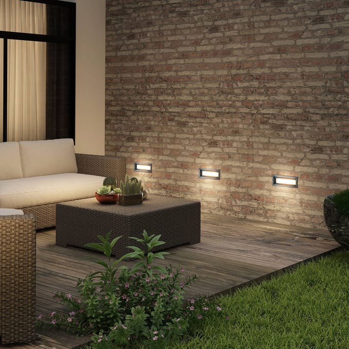 Lucande Lachlain LED-wandinbouwarmatuur v.buiten