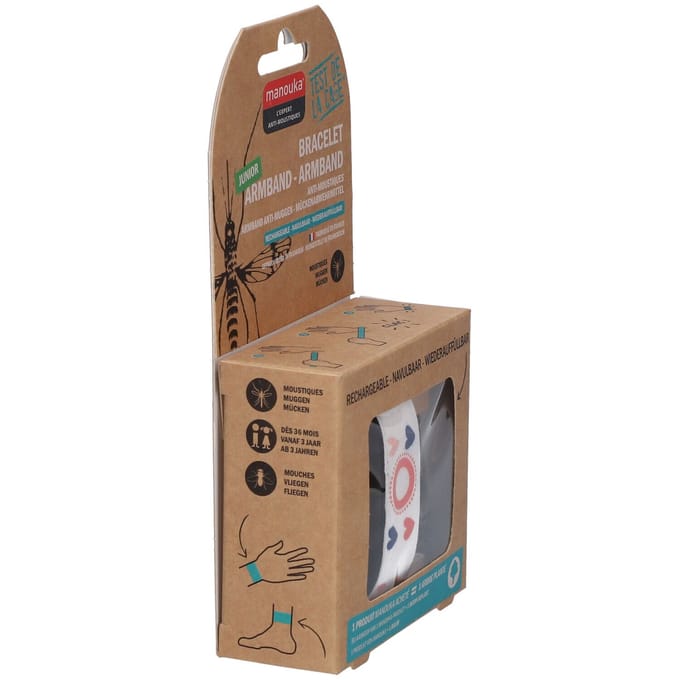 Manouka Junior Armband Anti-Muggen Hartjes 1