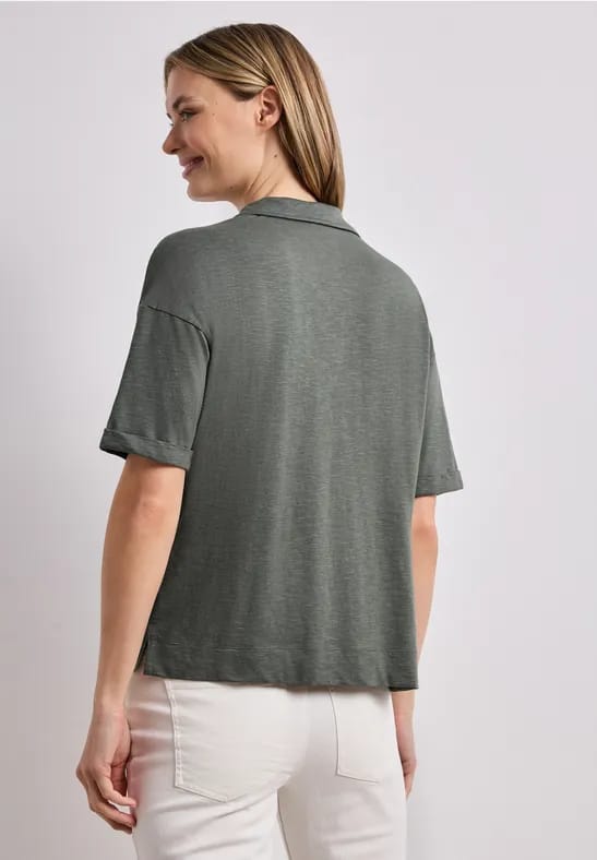 Jersey poloshirt met korte mouwen