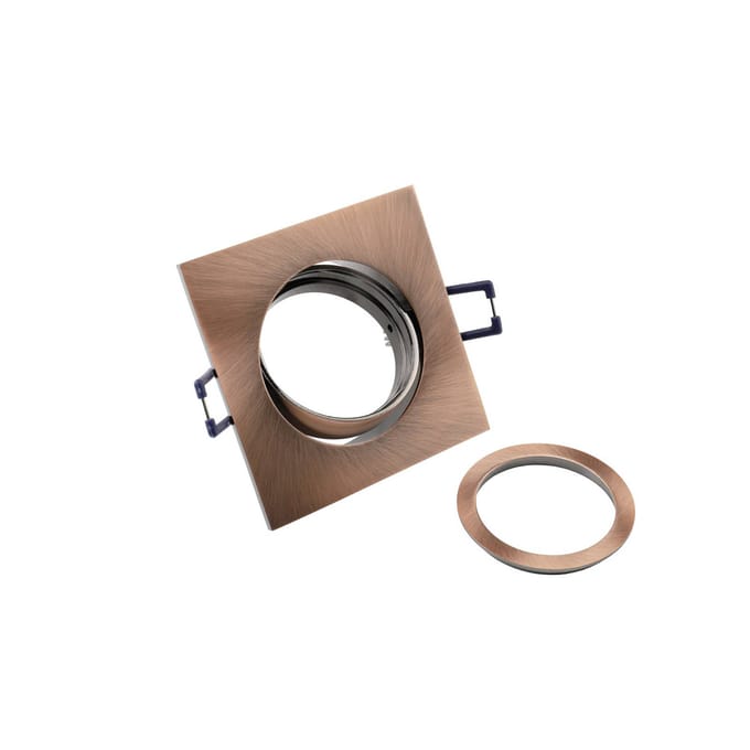 Deko-Light Samsola plafond inbouwlamp, koperkleurig, 9 x 9 cm, metaal