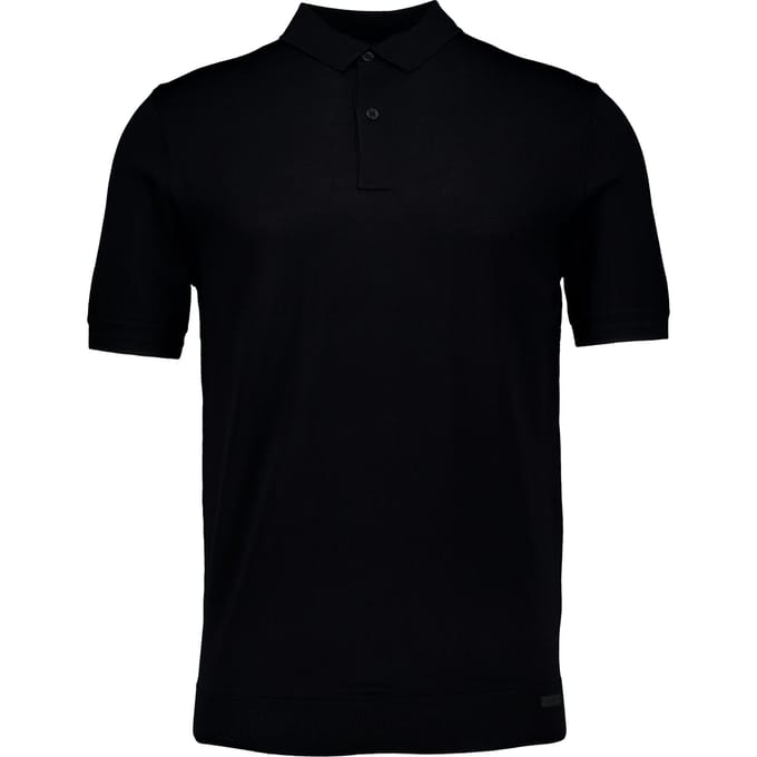 Genti Polo 2 Buttons Ss Polos Zwart K4122-1260