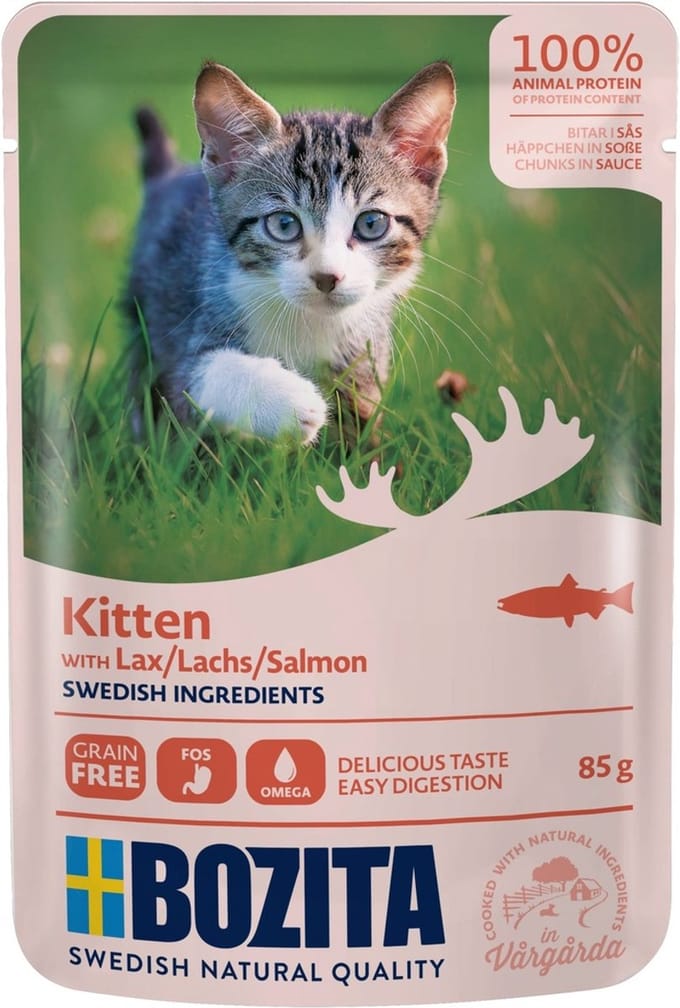 Bozita natvoer kitten zalm 6 st 85gr