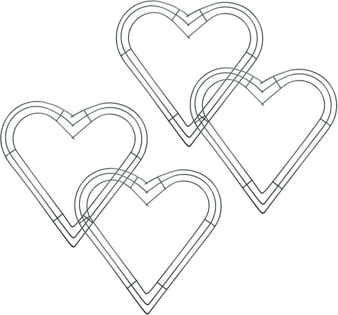 4 Stuks Metalen Hart Kransframes 20 cm voor DIY Decoratie