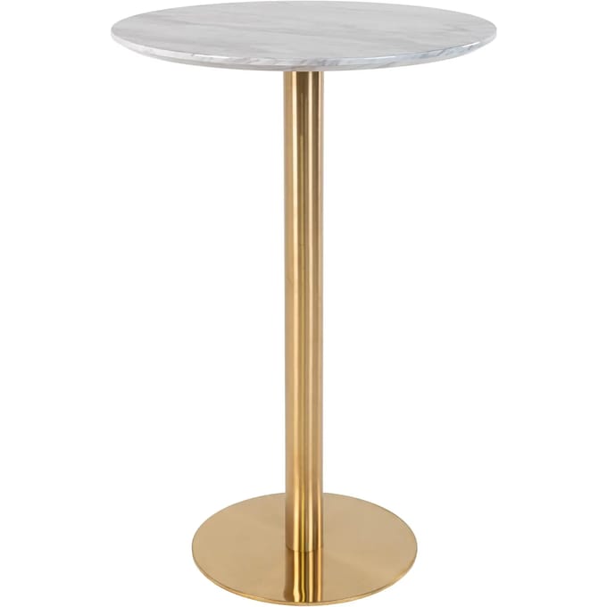 Bartafel met marmeren blad en messing onderstel House Nordic Bolzano