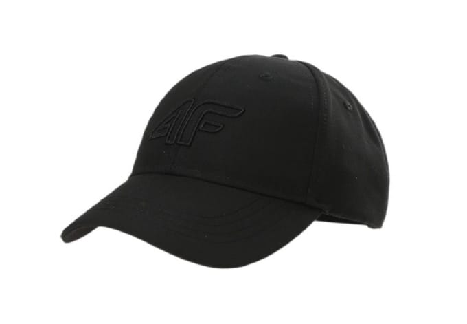 Unisex Zwarte Baseballcap 4F U314 Verstelbare S/M Casual Sportpet