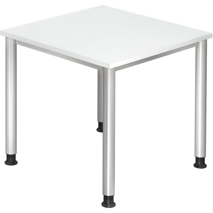 HILO 8 S | Bureau - Wit 80 x 80 Tafelhoogte I In hoogte verstelbaar