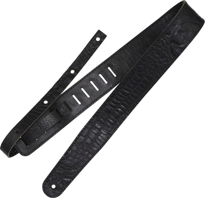 Richter Straps Raw II Contour Croc Black - Gitaarband