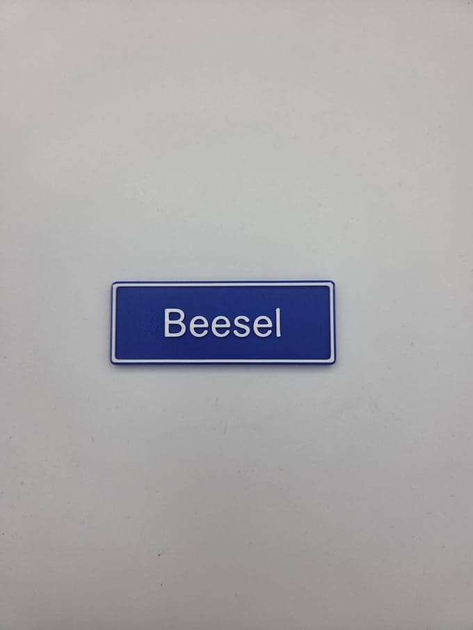 Koelkast Magneet plaatsnaam 8 X 3 CM Beesel