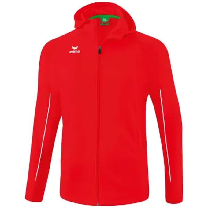 Erima Liga Star Trainingsjack Met Capuchon Heren - Wit / Rood | Maat: S