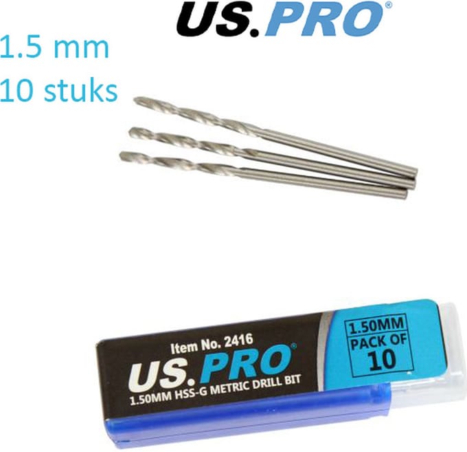 Metaal boren HSS-G 1.5 mm (10 stuks)