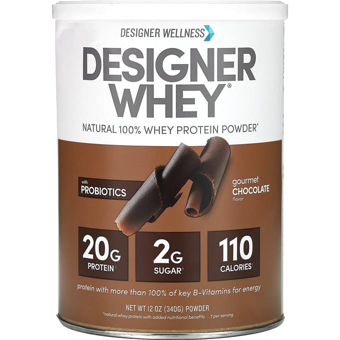 Designer Wellness, Designer Wei, Natuurlijk 100% Wei Eiwitpoeder, Gourmet Chocolade, 12 oz (340 g)