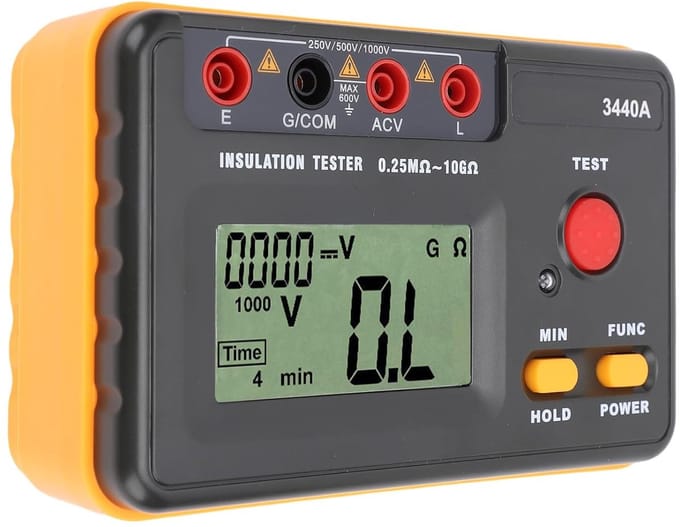 Isolatieweerstandstester - Digitale Isolatiemeter - Elektrische Inspectie - 3 Testspanningen - 4-cijferig LCD