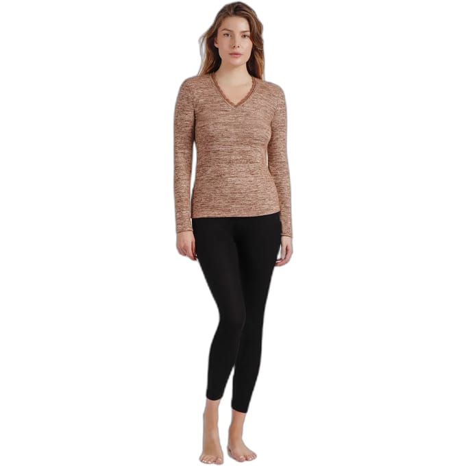 Dames lange mouw warme kant T-shirt Admas