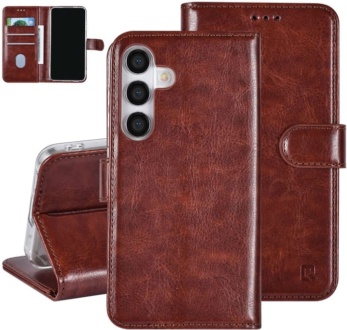 UNIQ Accessory Galaxy S24 Book Case hoesje 3 pasjeshouder - Bruin