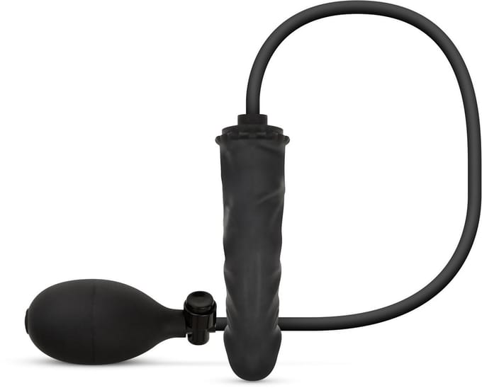 Anal Collection - Opblaasbare Dildo met Pomp 14,5 cm - Zwart
