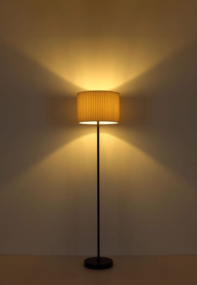Vloerlamp - naturel - PAGE - papier - Ø 38cm - E27 - 15757S - Globo