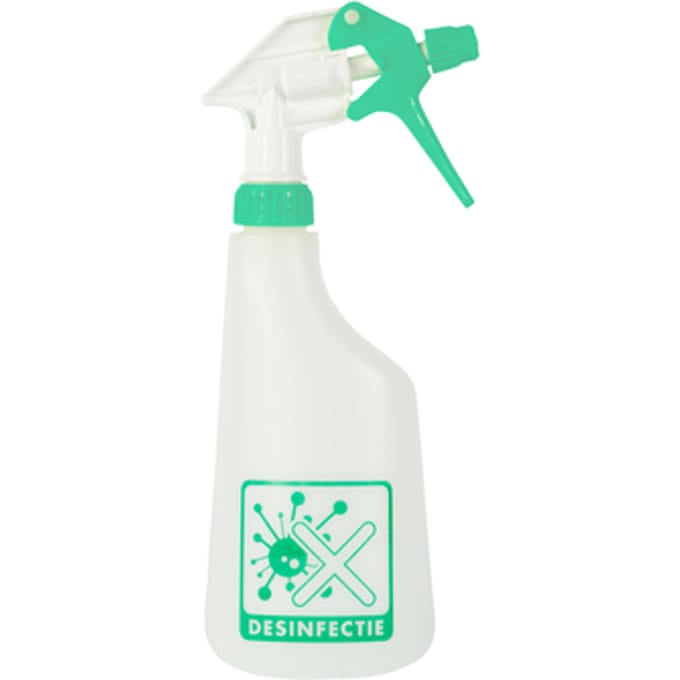 Sproeiflacon Cleaninq 600ml leeg met logo desinfectie