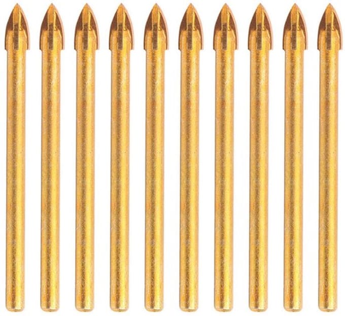 Allecto - Wolfraamcarbide boren - 10 stuks - Hexagonale schacht