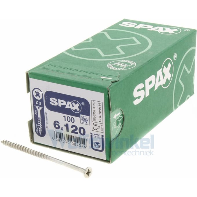 Spaanpl schr vz pk 6.0x120 poz(100) spax