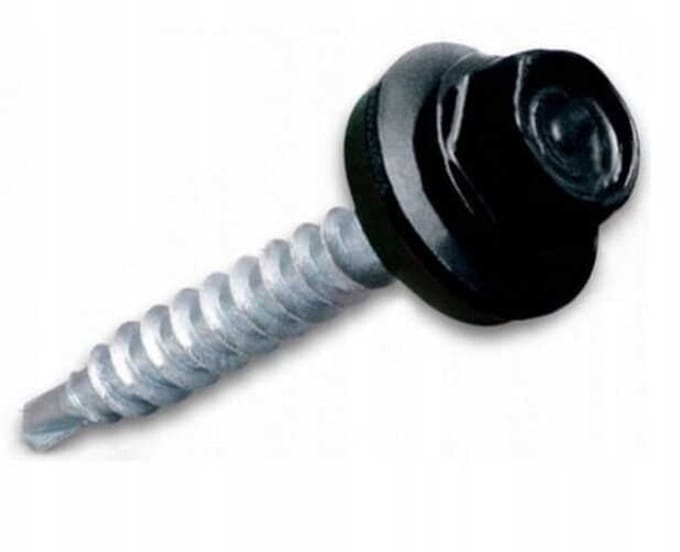 Boerenschroef 4,8x35mm 20st zeskantkop zwart