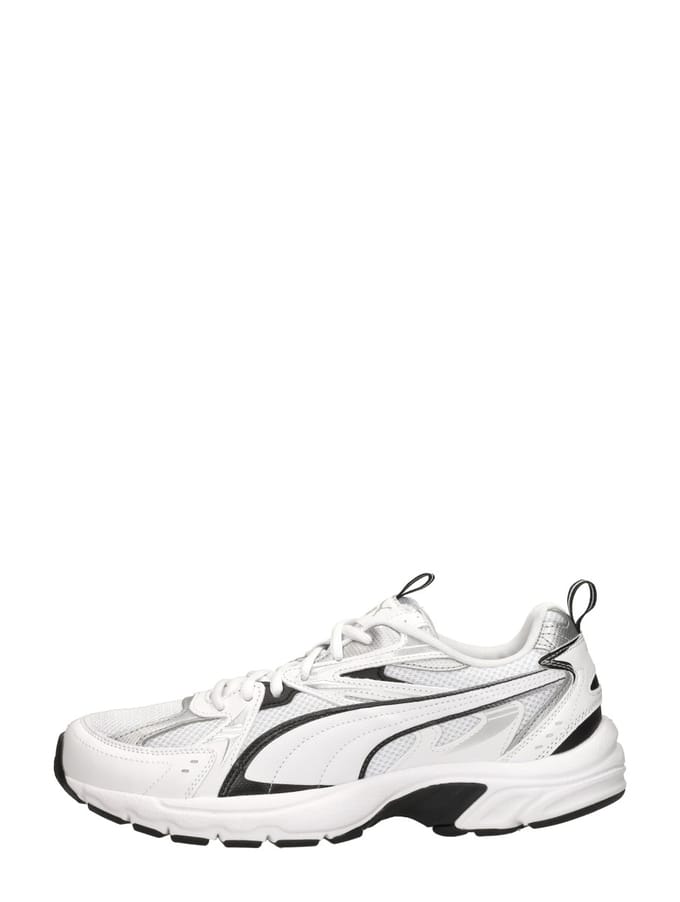 PUMA Milenio Tech Unisex Sneakers - Puma White-Puma Black-Puma Silver