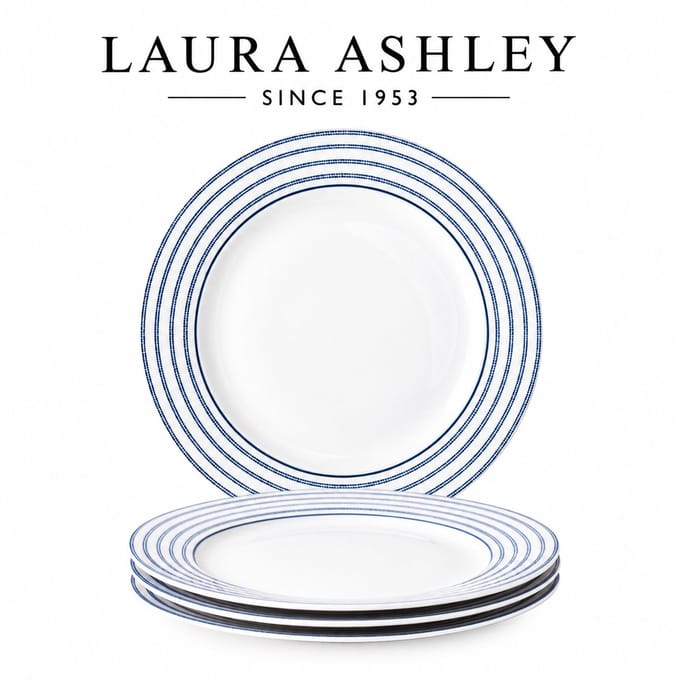 Laura Ashley Blueprint Collectables Borden set van 4 - Ø 20cm - Candy Stripe