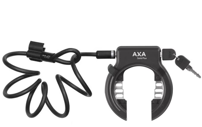 AXA Solid Plus ART2 + XLC 180cm insteekkabel - Zwart