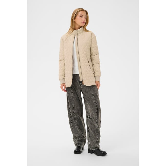 Kaffe KAleila Quilt Jacket Dames Jas - Feather Gray