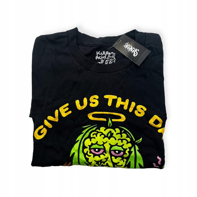 Koszulka T-shirt męski okrągły dekolt SPENCER'S nadruk L black