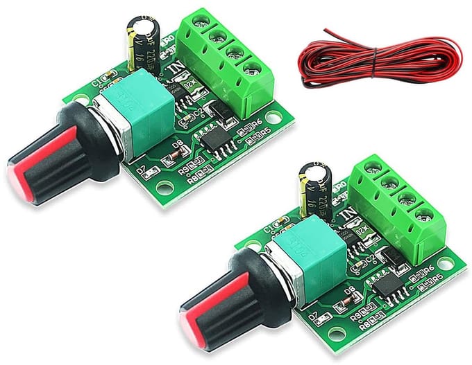 Dailygoody - PWM Motor Speed Controller 2A - 1.8V tot 12V DC Regulator 2 Stuks