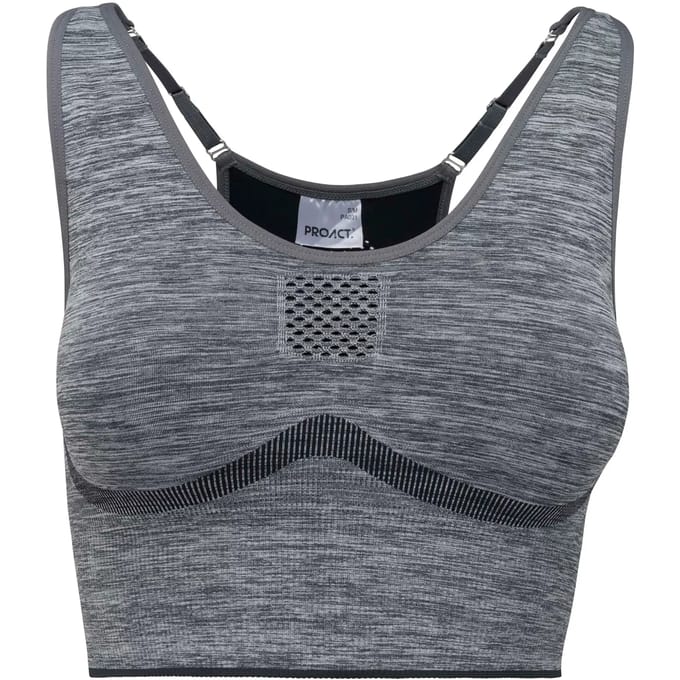 PROACT® Verstelbare bh zonder naad PA031 - Storm Grey Melange - S/M