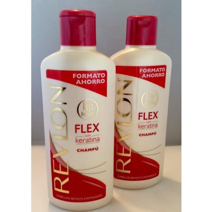 Keratine Shampoo - REVLON - Flex Keratine - Droog haar & beschadigd - 650 ml - Set van 2