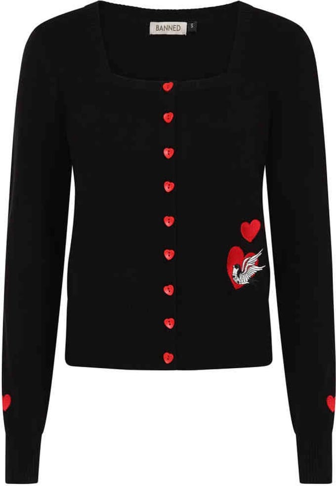 Banned - Annie Love Cardigan - 4XL - Zwart