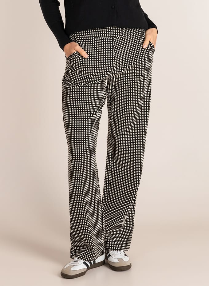 IVY BEAU Shanna Bottoms - Black/Off White - maat 44