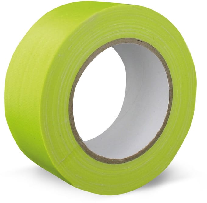 Ducttape Fluoriserend 38mm - 25M - Geel