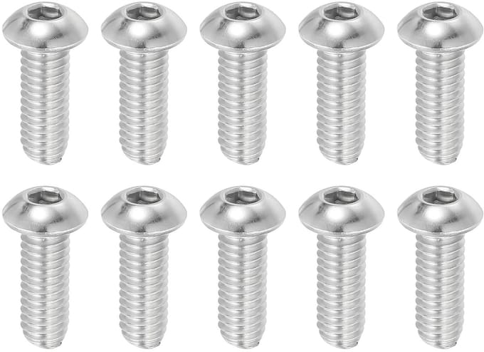 5/16-18x7/8" Hexagon Socket Head Schroeven - 10pcs RVS 304 - 18-8 Allen Hex Drive Vol Draad Fijn Draad UNC