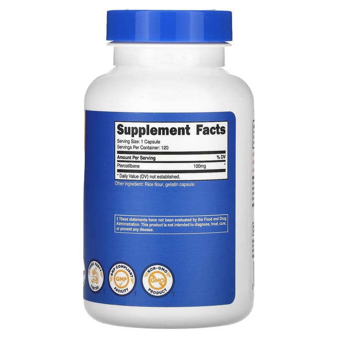 Pterostilbeen, 100 mg, 120 capsules