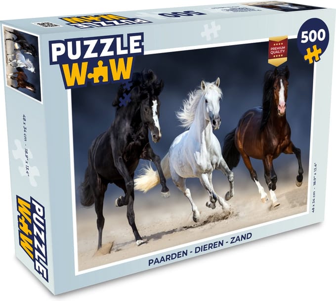 Puzzel Paarden - Dieren - Zand - Legpuzzel - Puzzel 500 stukjes