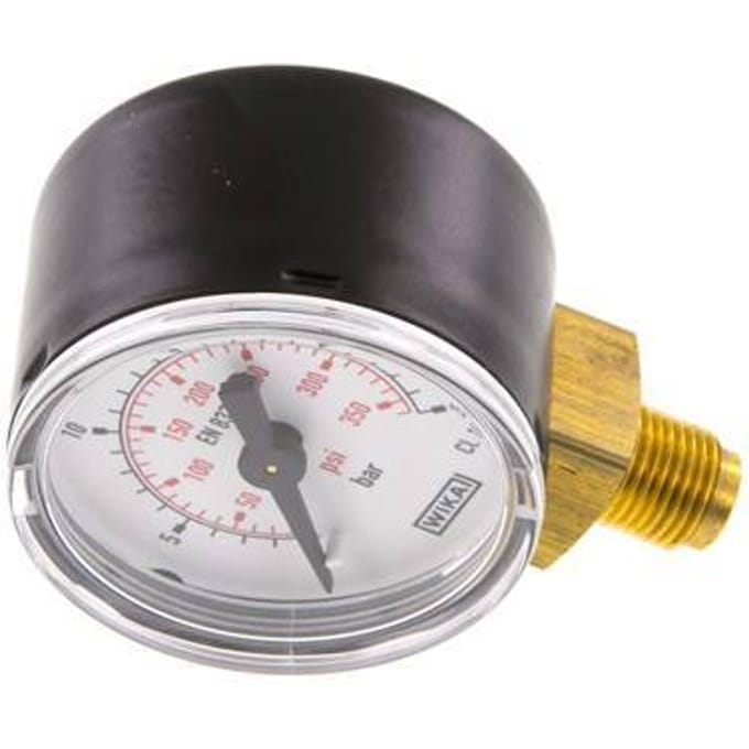 0..25 Bar Manometer Onderaansluiting Staal/Messing 40 mm Klasse 1.6